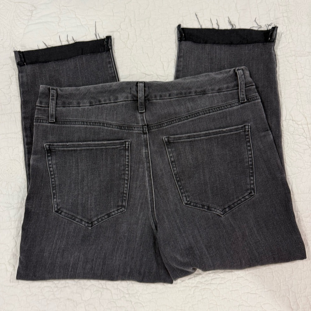 EXPRESS / Black Straight Leg Women's Jeans / Ankle High Rise / Size L 12/14/16 - Picture 3 of 12